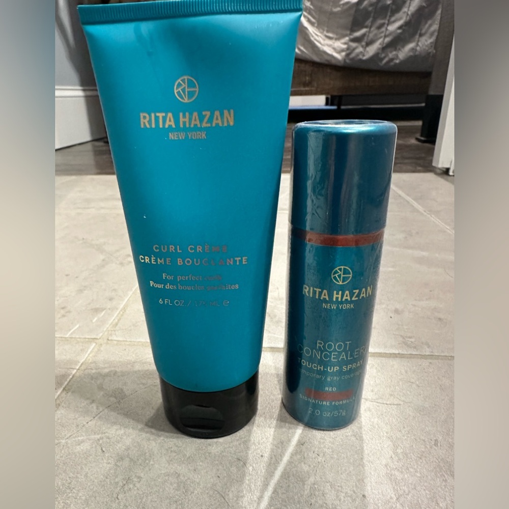 RITA HAZAN Hair Curl Creme & Root Concealer Touch Up Spray Red ($46 originally)